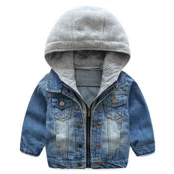 

Baby Boys Jacket Clothes Autumn Winter Hooded Denim Jacket For Baby Girls Jacket Coat Kids Outerwear Children Clothes 2 3 8 Year