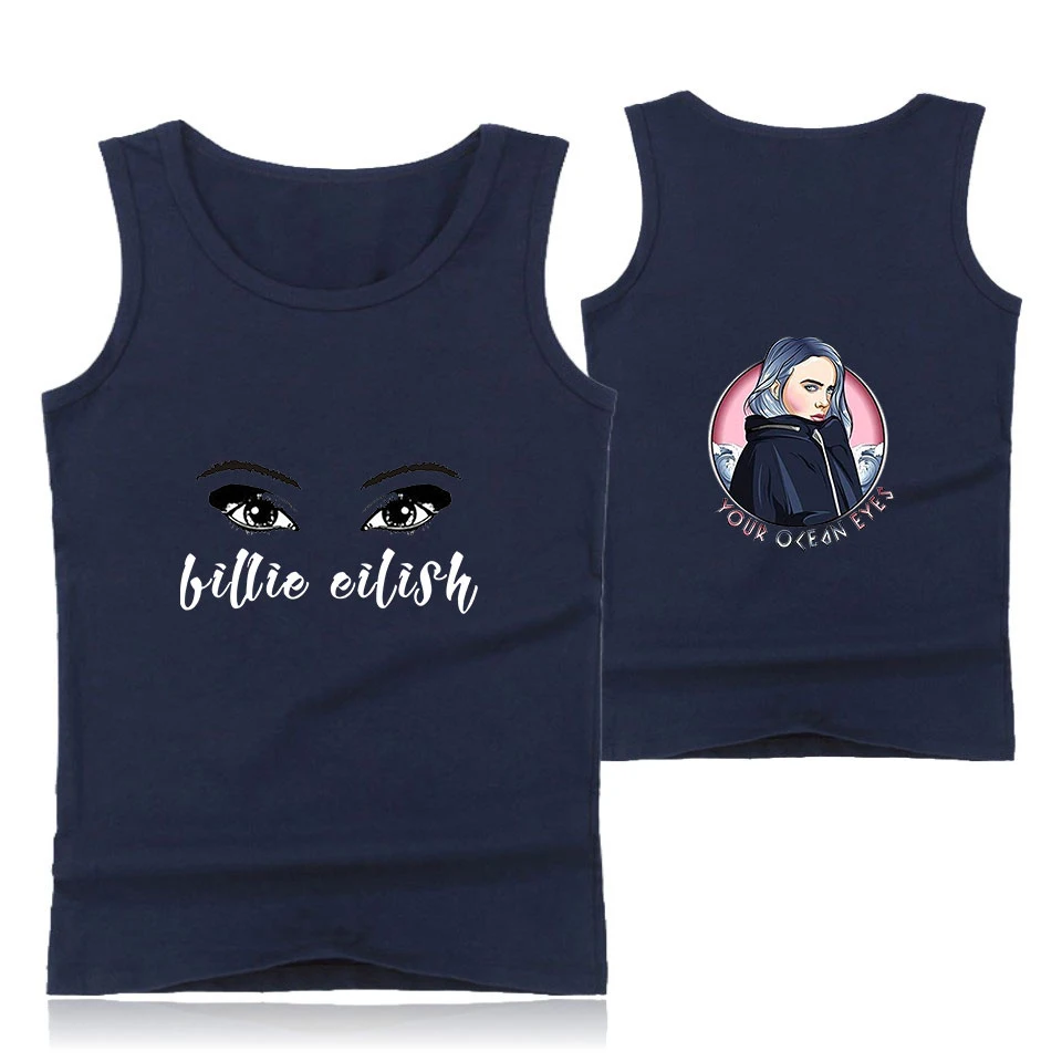 Billie Eilish harajuku, Спортивная майка без рукавов для тренировок, майка, Мужская одежда для фитнеса или бодибилдинга, мужской спортивный жилет, Майки