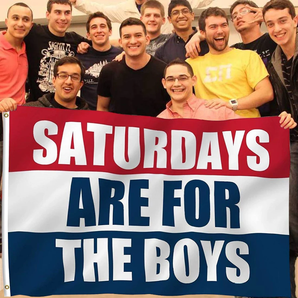 

Saturday Flag Banner for The Boys Girls 3' X 5' Outdoor & Indoor Banner, for Dorm Room College