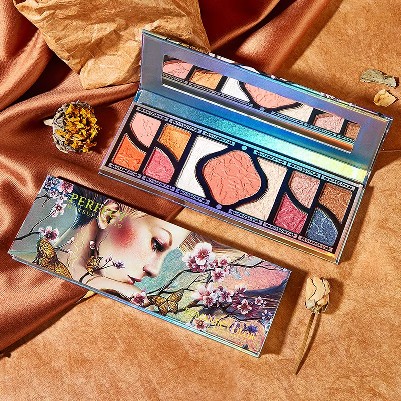 11 Colors Ancient Relief Flower Eyeshadow Palette Chinese Noble Style