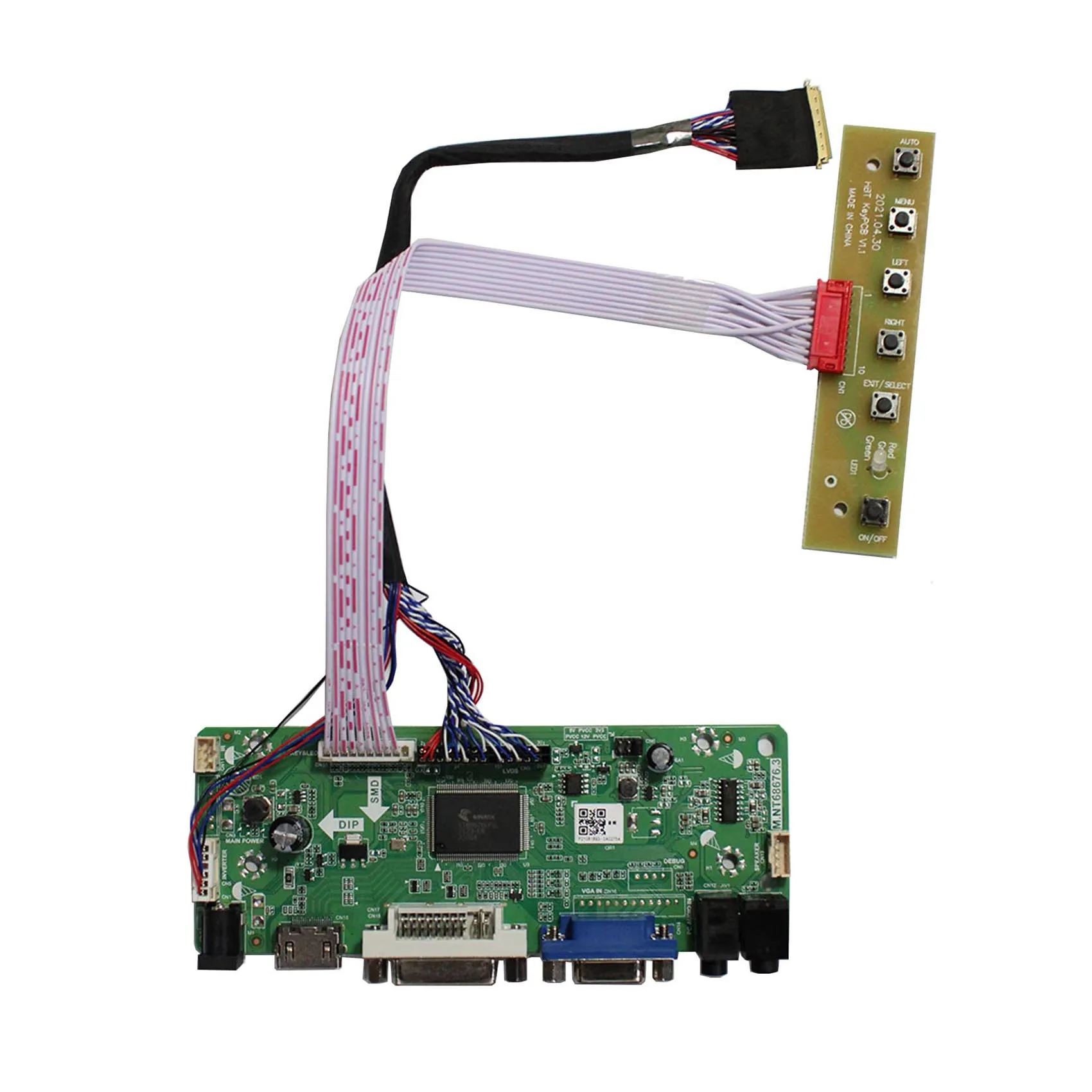 

HD MI DVI VGA LCD Controller Board work for LVDS 40pin 1920x1080 15.6" 17.3" LCD Screen B156HW01 V.0 LP156WF2 LP173WF1 B173HW02