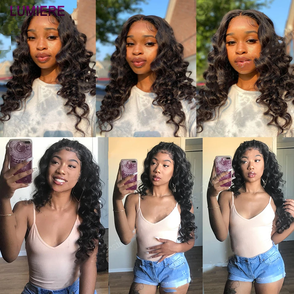 Loose Deep Wave 13x4 Lace Frontal only 5x5 6x6 Lace Frontal Closure HD Transparent Brazilian 100% Virgin Human Hair Pre Plucked 6