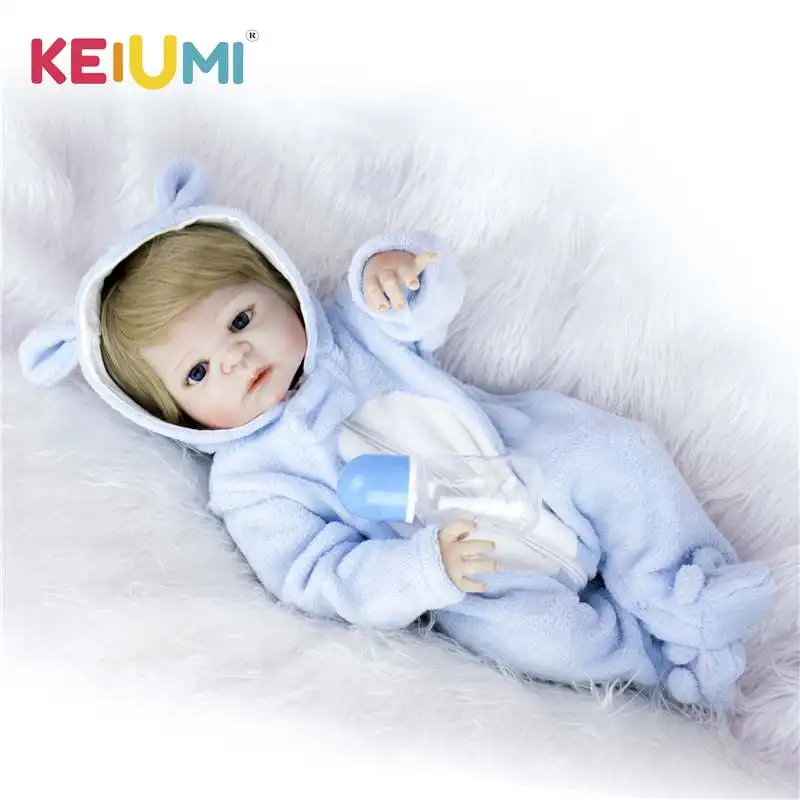 

KEIUMI 23'' Lifelike Baby Reborn Bonacas 57cm Full Silicone Vinyl Reborn Babies Doll Toy Alive Baby Doll For Kids Birthday Gifts