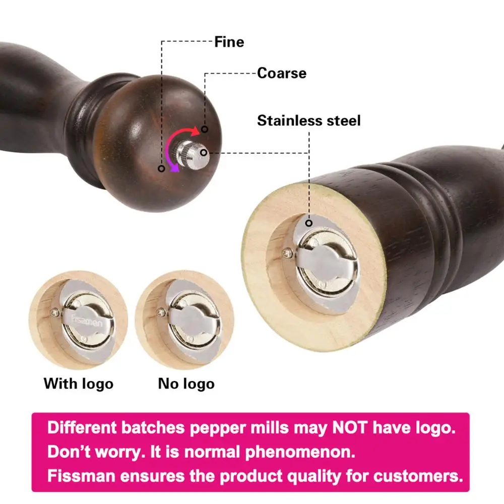 Фиссман мельница для перца деревянная солевая мельница с сильной регулируемой металлической мельницей-кухонные инструменты