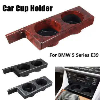 

Black/Wooden Grain Car Holder Front Center Drink Car Cup Holder ABS Plastic for BMW 5 Series E39 540i 525i 530i M5 1997-2003
