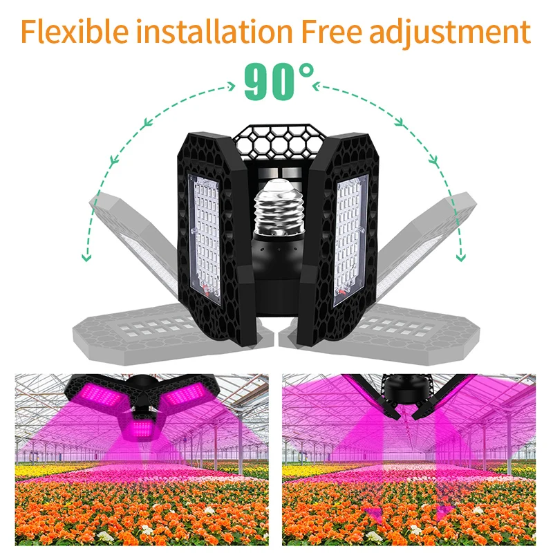 Светодиодный Grow светильник полный спектр SMD 2835 Phytolamp для растений 85 265V Фито роста