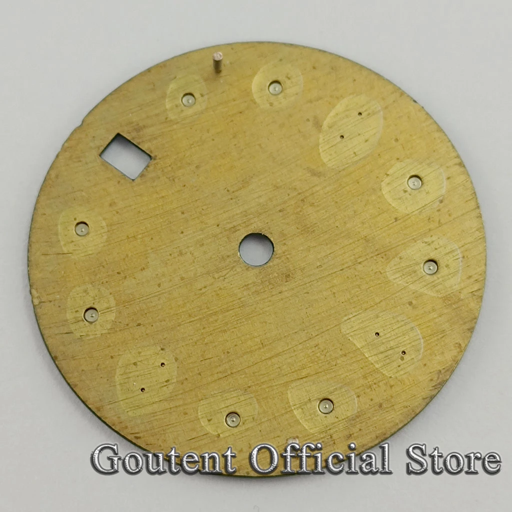 Goutent 29mm Blue/Orange/Yellow Sterile Watch Dial Date Fit NH35 NH35A Movement Watch Dial Accessories Watch Face Accessories Clock Movement Parts