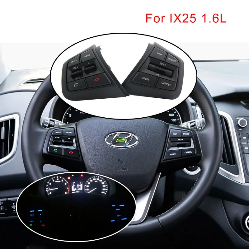 Для hyundai creta ix25 1.6L 2.0L Дистанционное управление на руль кнопки круизного контроля правой и левой стороны с кабелями Авто переключатель