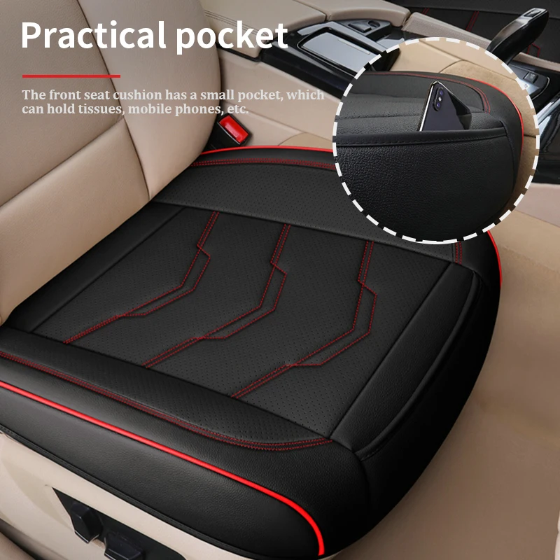 Car Seat Cover Universal Genuine Leather Car Front Seat Rear Seat Luxury  Seat Cover Pad Breathable Seat Pad Cushion Car Accessories Seat Covers for  Car Leather Car Seat Cover Protector Genuine Leather