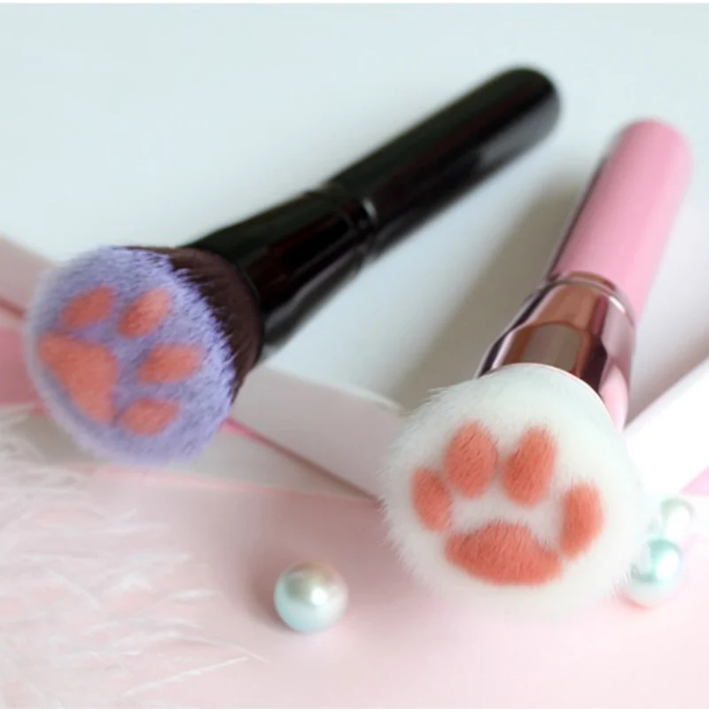 

Cat Claw Paw Makeup Brushes Cute Foundation 3D Brush Long Lasting Concealer Blush Birch Handle Beauty Tool New Fashion