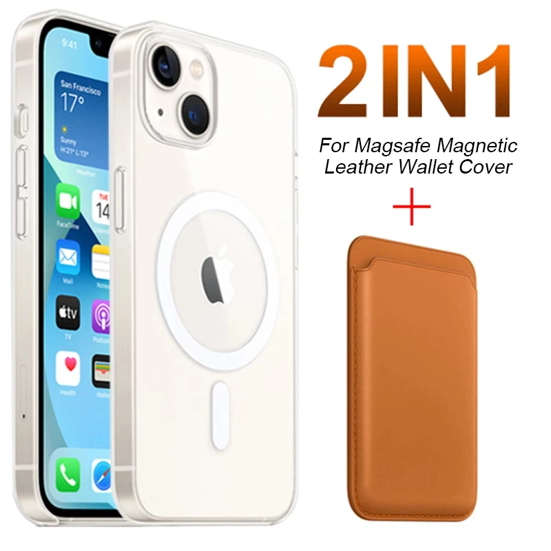For Magsafe Magnetic Wireless Charging Case For iPhone 11 13 12 Pro MAX mini XR XS Magnetic Card Holder wallet Shockproof Cover best buy magsafe charger