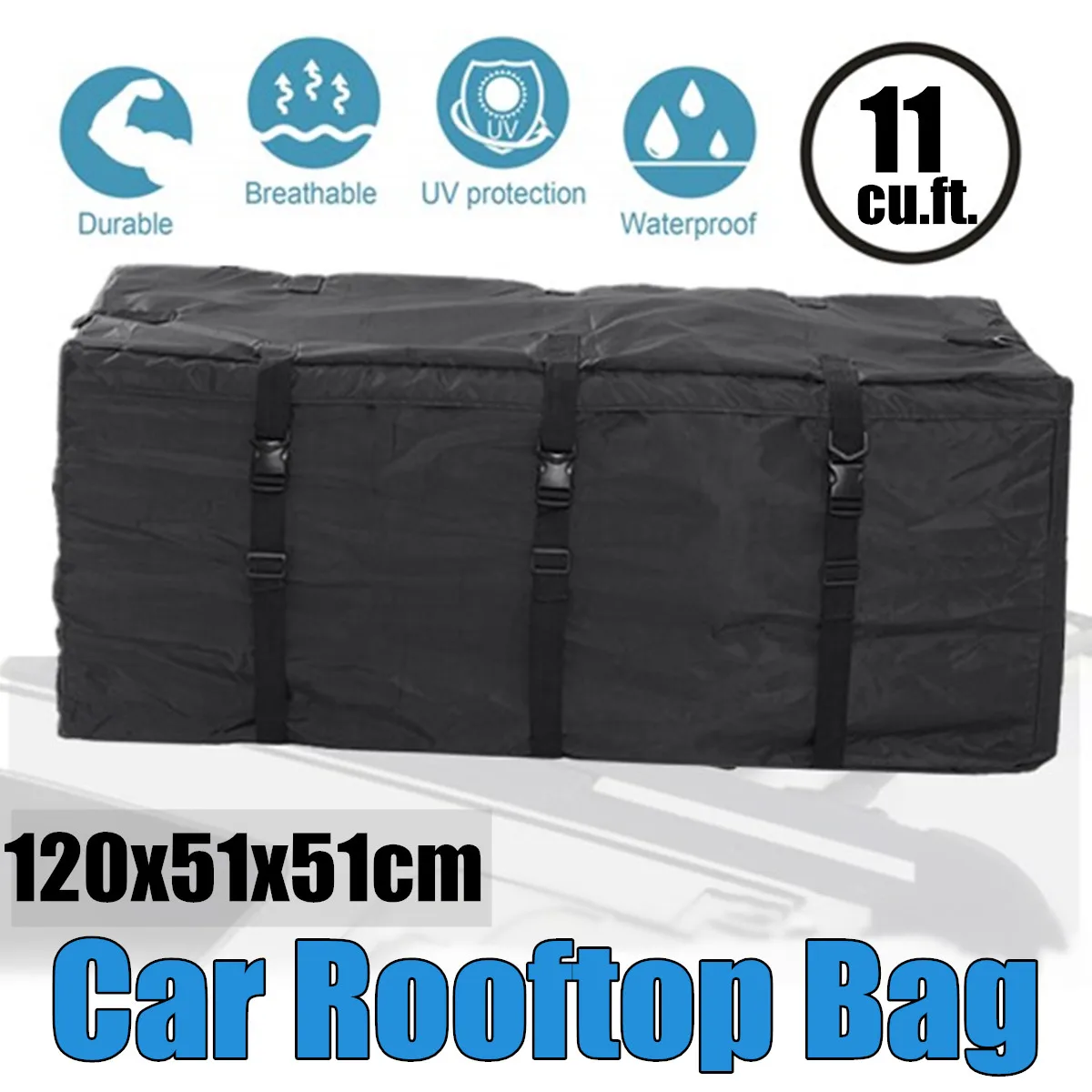 120*51*51 см, сумка на крышу автомобиля, сумка на крышу, стойка для багажника, сумка для хранения багажа, сумка для путешествий, 420D, водонепроницаемая, внедорожник, фургон для автомобилей