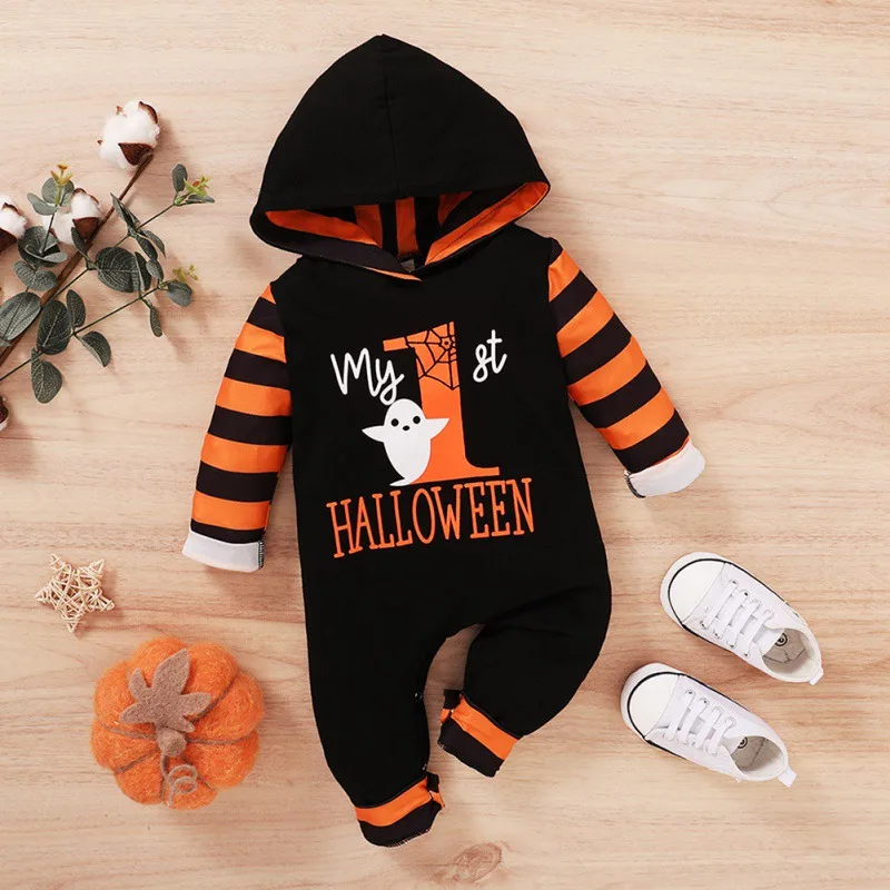 

Newborn Baby Rompers Cotton Cute Halloween Print Jumpsuit Long Sleeve Infant Boys Girls Casual Clothes43