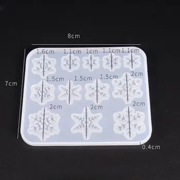 

Silicone Molds Snowflake Square Jewelry Mold DIY Jewellery Making Accessories UV Resin Tool 50PE