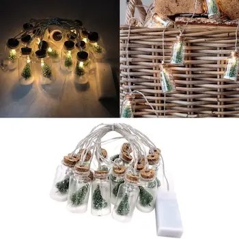 

Mini Christmas Tree String Light Glass Bottle Pedan for Christmas New Year