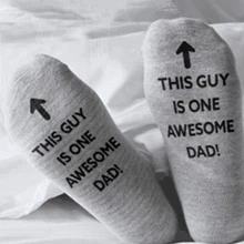 1 пара для женщин и мужчин, отличный подарок для папы и мамы, забавные принты с надписями, короткие носки средней длины из хлопка