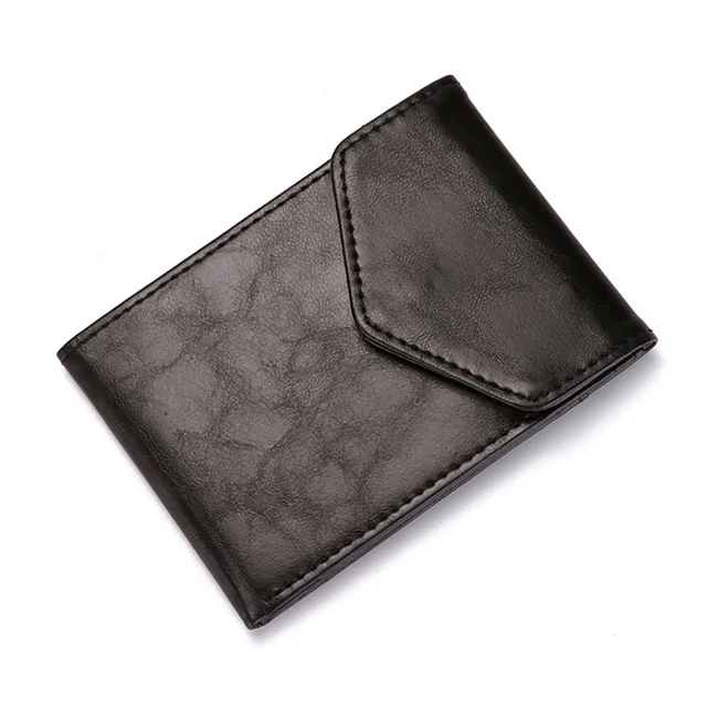 Fashion RFID Wallet Women Men Mini Ultrathin Leather Wallet Slim Wallet Coins Purse Credit ID & Card Holders Card Cases 5