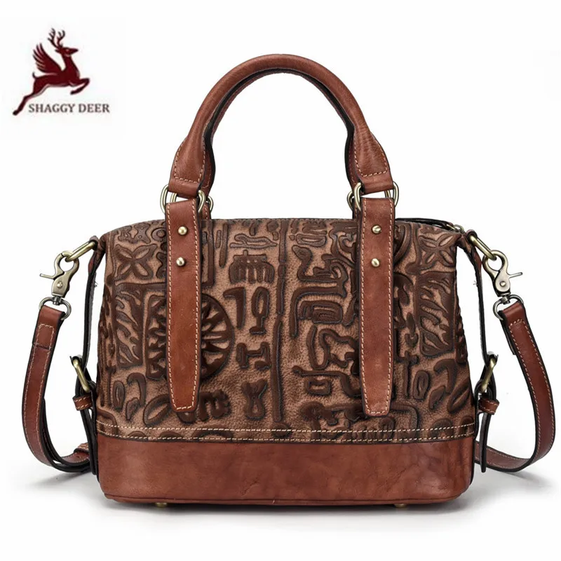 

Luxury 100% Real Leather Women Designer Handbags Multi-function embossing single shoulder bag