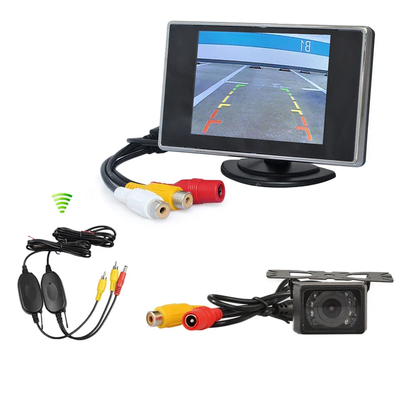 DIYKIT, беспроводной 3," автомобильный монитор заднего вида, автомобильная парковка, Vedio+ светодиодный, ночное видение, резервная камера заднего вида, автомобильная камера - Название цвета: 720