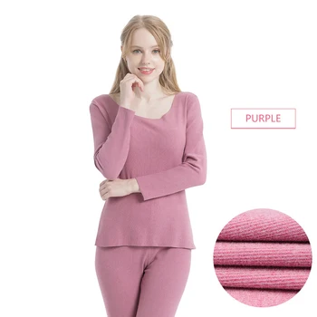 

NEW 2020 Women Thermal Underwears Tops+Pants Slim Winter Warm Long Johns Fashion Ladies Seamless Comfort Underwear