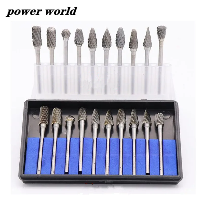 Tungsten Steel Grinding Head 3x6mm Carbide Rotary Tool Carving Polishing Drill Bit Wheel For Metal Wood Electric Buffing 10pcs 4inch 100 16 8mm wool felt disc polishing buffing wheel pad bore for angle grinder car detailing wood polishing wool felt