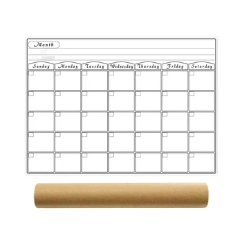 

Weekly Monthly Planner Whiteboard Fridge Magnet Flexible Daily Message Drawing Refrigerator White Board