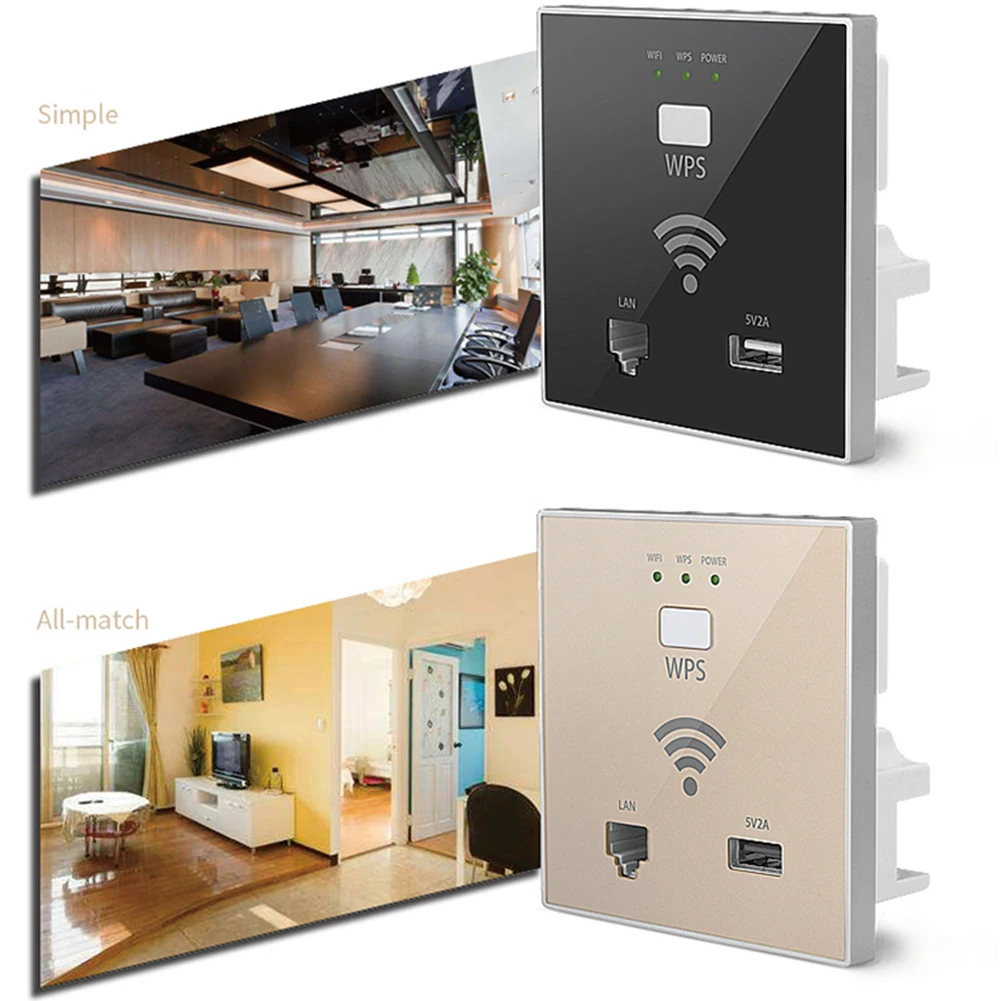 300 м, 220 В, двойное использование, Wi-Fi, для офиса, USB, для дома, кафе, WPS, шифрование, Беспроводная розетка, для квартиры, спальни, ресторана, в стеновой панели, маршрутизатор