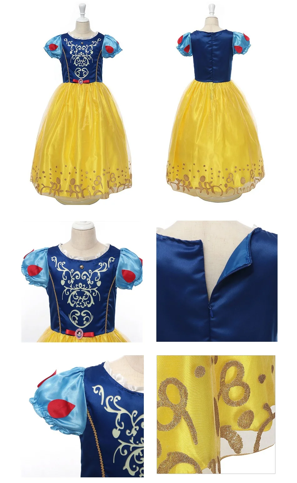 MUABABY Girl Elsa And Anna Fall Princess Coronation Dress Kids 34 He4a6898a7d5c4ffe92d04af6c8f27fd31