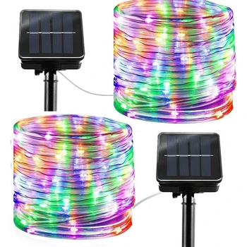 

12M 100LED Solar Powered String Rope Lights Outdoor Waterproof IP65 Twinkle Lighting for Indoor Outdoor Trees Fence Home Decorat