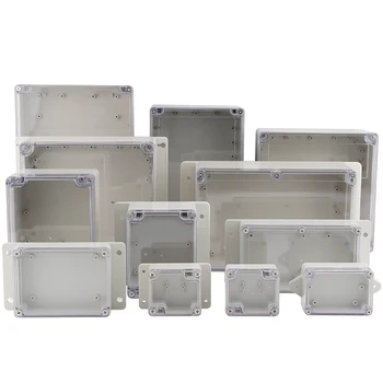 

Waterproof ABS Plastic project junction Box Housing Instrument Case Electrical Enclosure PC transparent clear cover fixed ear