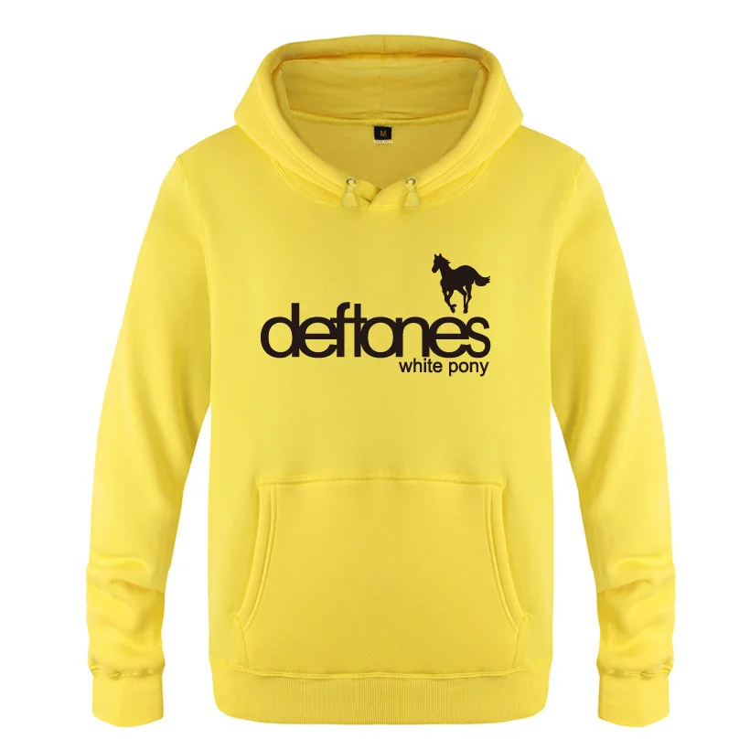 Мужские толстовки с капюшоном в стиле «Музыка рок», «Deftones», белая толстовка с принтом пони, Мужская Флисовая Толстовка в стиле хип-хоп с длинным рукавом, мужской свитер, пуловер для катания на коньках, пальто