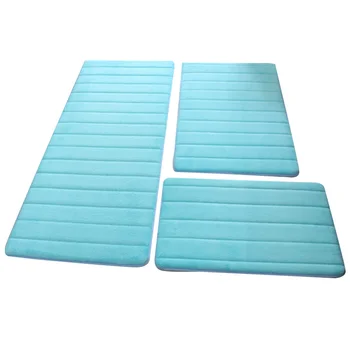 

Coral Velvet Rug, Memory Foam Mat, Cushion, Bathroom Anti-Slip Mat, Foot Bath Mat-Lake Blue
