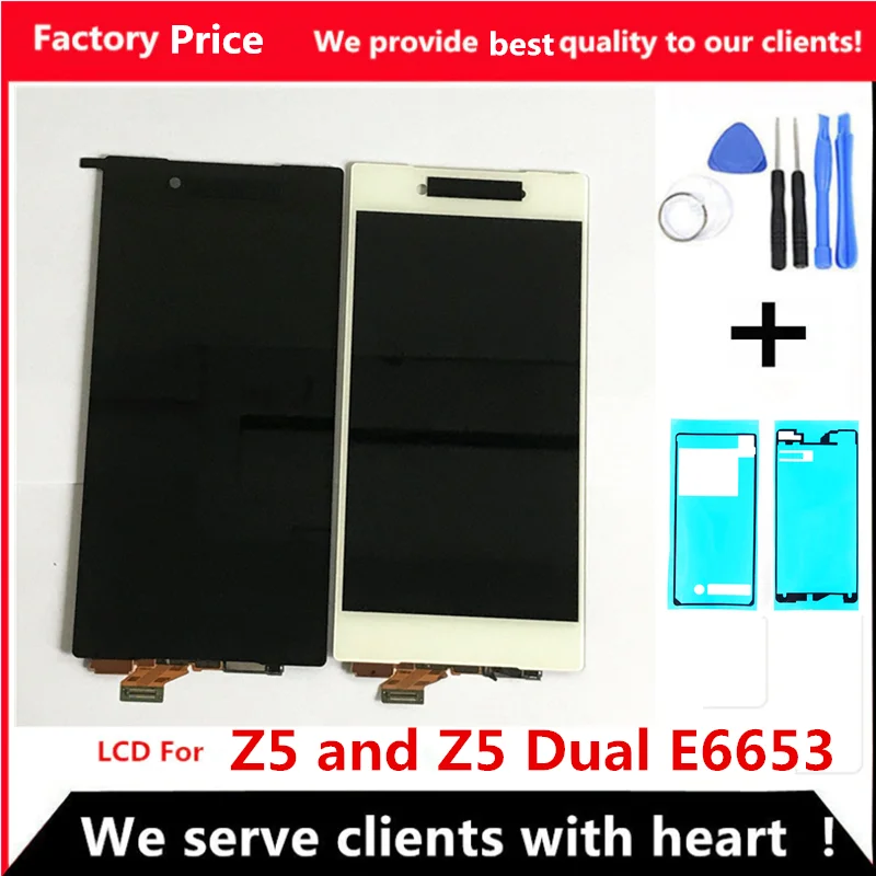 

100% Original screen For SONY Xperia Z5 LCD Touch Screen For SONY Xperia Z5 Display Digitizer Assembly E6653 E6603 E6633 LCD