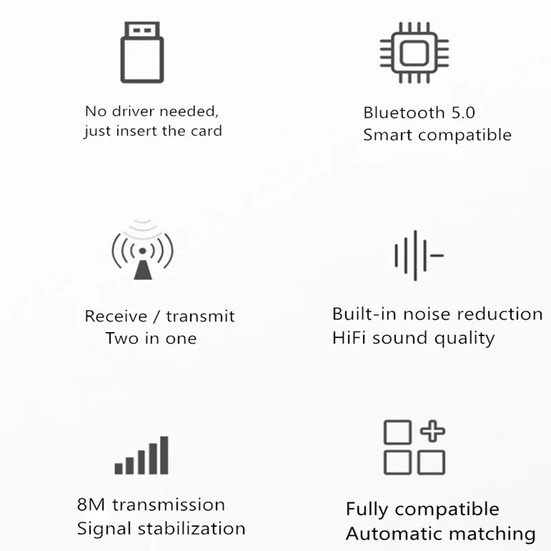 2 в 1 беспроводной Bluetooth приемник адаптер 5,0 аудио передатчик стерео Bluetooth ключ AUX USB 3,5 мм для ноутбука ТВ ПК автомобильный комплект
