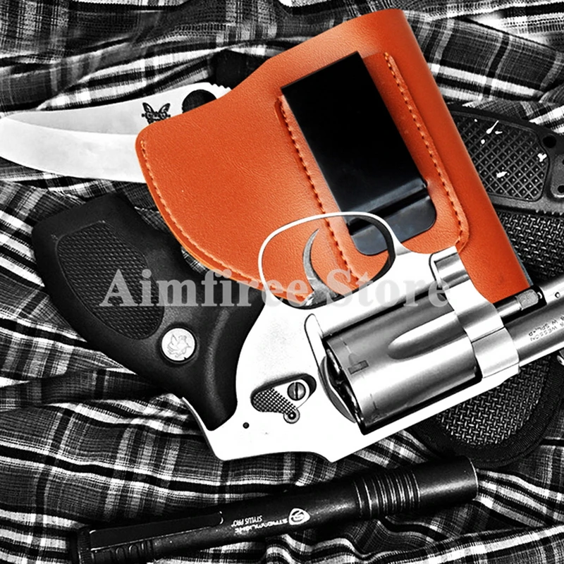 Тактильная кожа IWB скрытый носить пистолет ремень с кобурой револьверов кобура для Телец S& W J Рамка