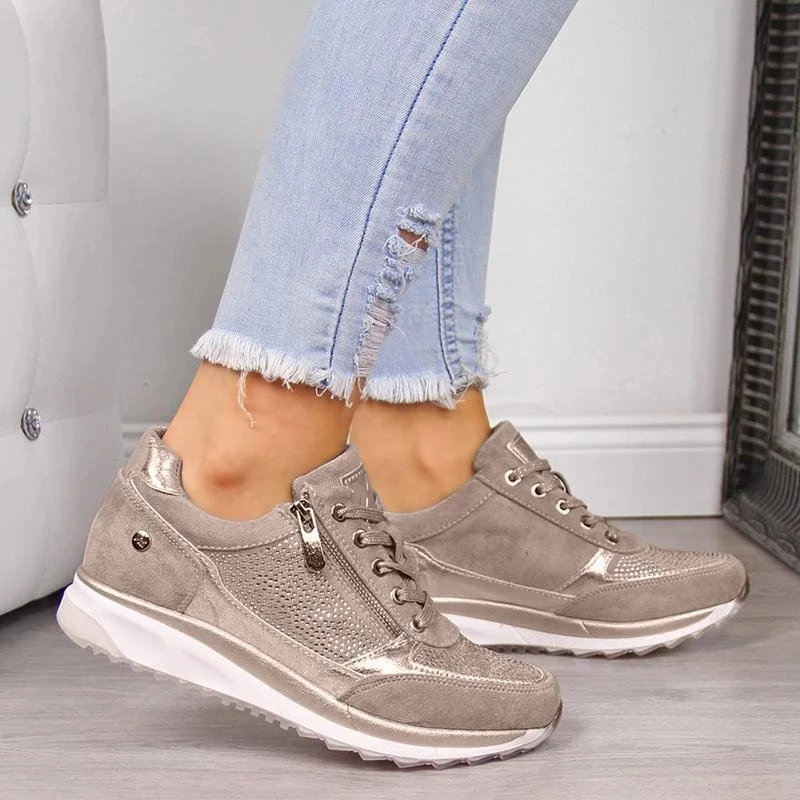 

Vogue Shoes Woman Sneakers Zipper Platform Trainers Women Shoes Lace-Up Tenis Feminino Zapatos De Mujer Women Casual Shoes