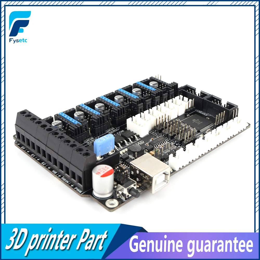 FYSETC F6 V1.4 плата все-в-одном до 6 моторных драйверов для TMC2208 UART Летающий с разъемом XH/MX VS SKR V1.3 S6 для Ender 3