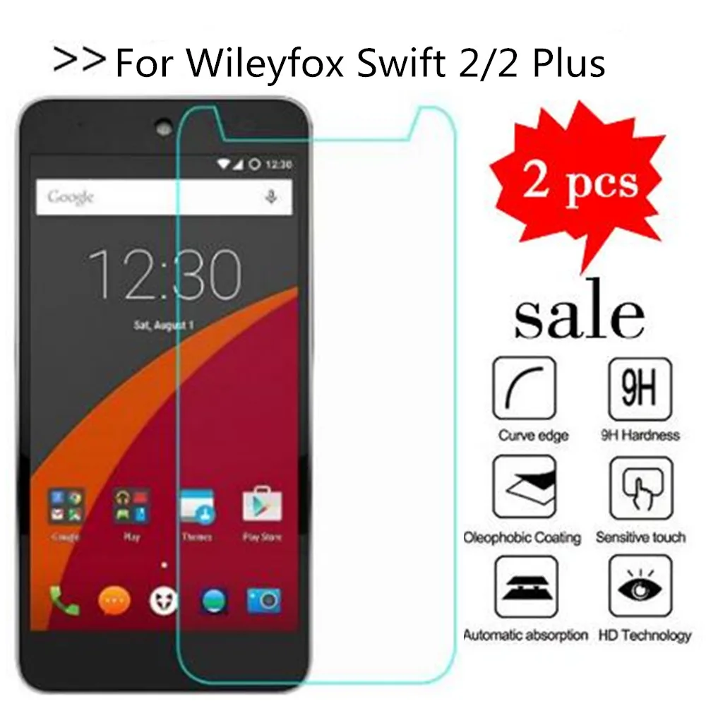 

For Wileyfox Swift 2 Tempered Glass 9H High Quality Protective Film Explosion-proof Screen Protector For Wileyfox Swift 2 Plus