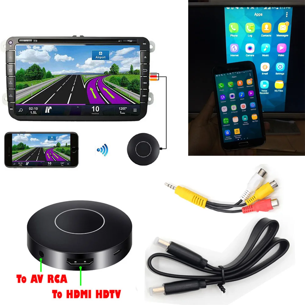 AllShare Cast DLNA Miracast Airplay экран зеркалирование HD tv Dongle HDMI Палка беспроводной Wifi Автомобильный AV RCA видео адаптер телефон к телевизору