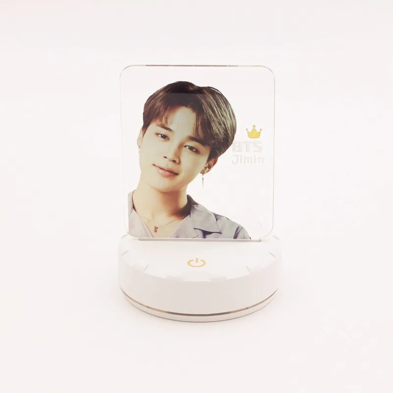 KPOP bangtan светодиодный настольный светильник для мальчиков из пластика и акрила, ночник, акриловый светильник для фотографий - Цвет: 3