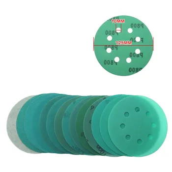 

8 Hole Polishing Sandpaper 125mm Wet Dry Grinding Wheel Sander Pads Woodwork Sanding Paper Abrasive Tool