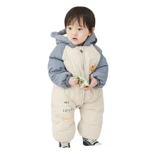 Vêtements d'hiver pour bébé, combinaison en velours épais pour garçon et fille de 0 à 2 ans 