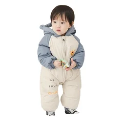 Vêtements d'hiver pour bébé, combinaison en velours épais pour garçon et fille de 0 à 2 ans 