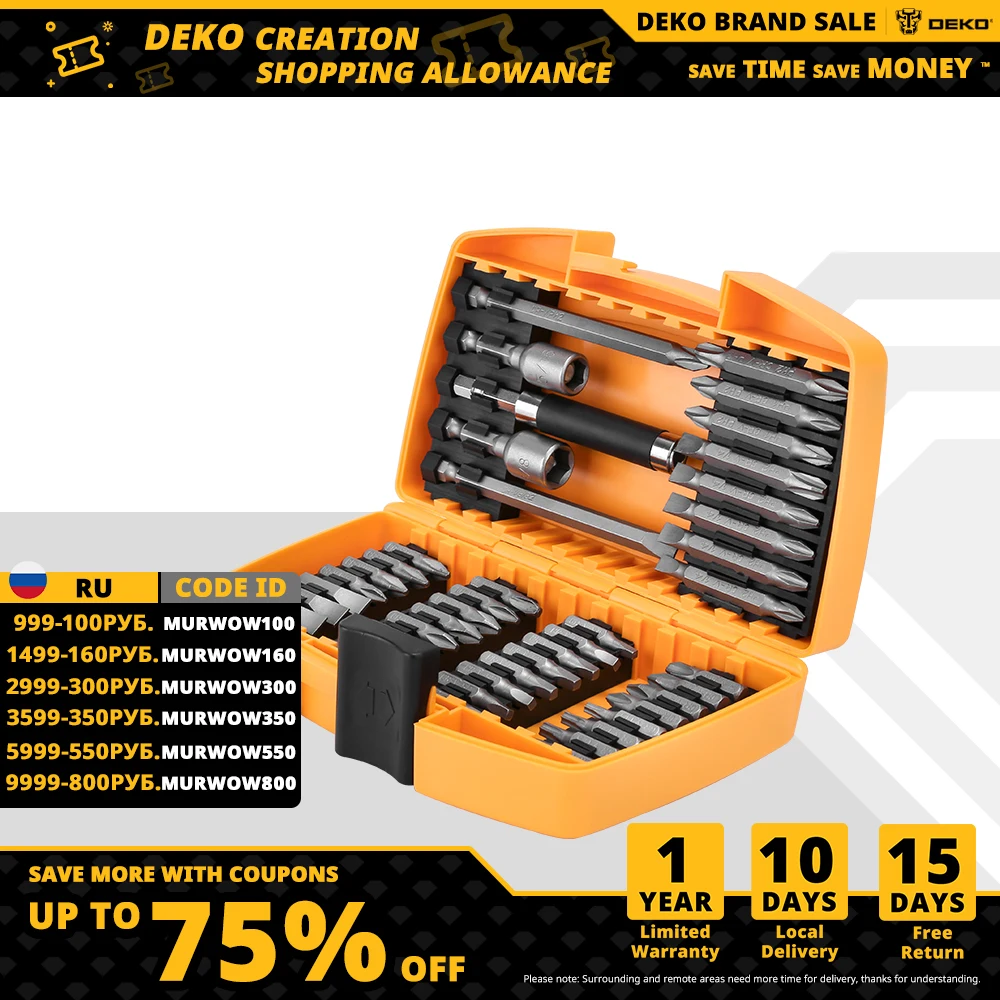 DEKO New PPTZ 46 in one Multi Magnetic Drill Cross Screwdriver. Screwdriver Tool Tips | Инструменты
