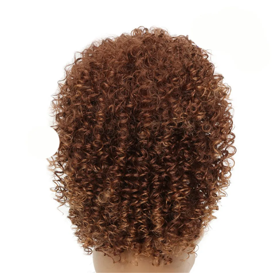 Модные Синтетические волосы на кружеве вьющиеся волосы парик ремень Африканский женский парик человеческих волос парик бразильский волос