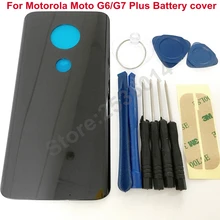 Оригинальная новая задняя крышка батареи для Motorola Moto G6/G7 Plus XT1926 XT1962 стекло задняя дверь Замена Корпус чехол