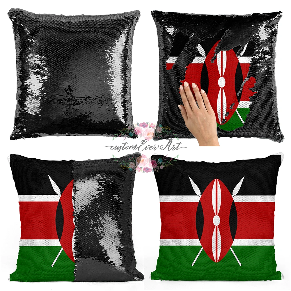 

Kenya Personalized custom picture pillow coverï¼Œhome pillow reversible mermaid sequin pillow case cover