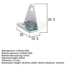  Galvanized iron plate bracket antirust base pulley bracket tripod L-shaped fixed rolling suspension wheel bearing crown block 