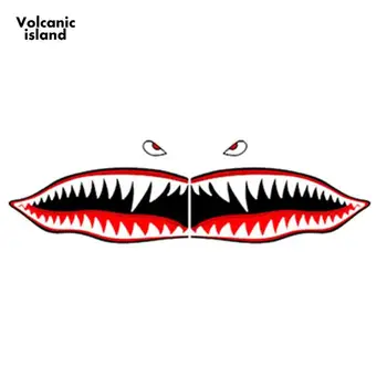 

12cm x 5cm Car Sticker Flying Tigers Shark Teeth Decal Sticker Waterproof Car Styling Window Bumper Trunk Decoration