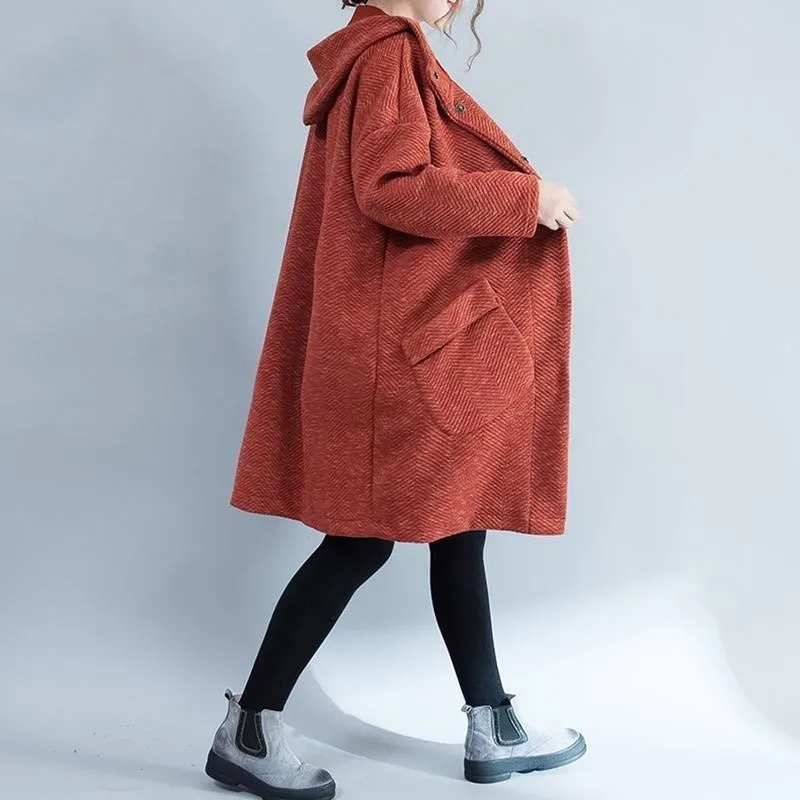 Длинная облегающая Осенняя повседневная куртка больших размеров пальто с